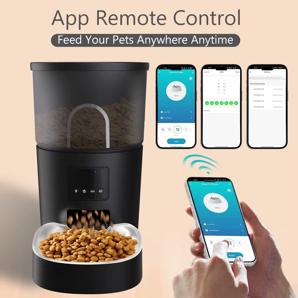 Automatic Cat Feeders with App Wifi Tuya Smart Automatic Pet Feeder with Timer Auto Dry Food Dispenser for Cats and Small Dogs