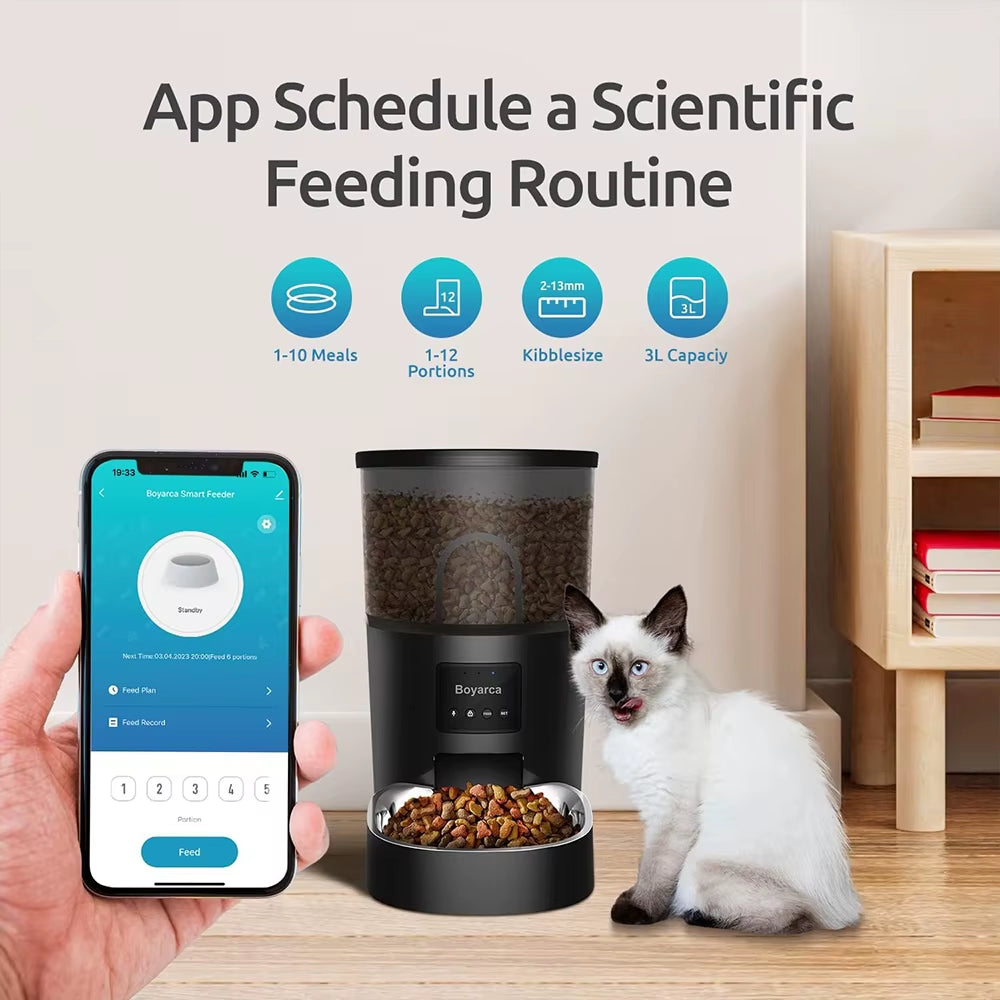 Automatic Cat Feeders with App Wifi Tuya Smart Automatic Pet Feeder with Timer Auto Dry Food Dispenser for Cats and Small Dogs